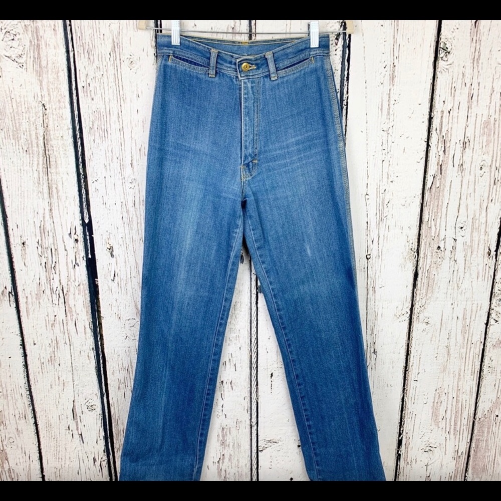 Vintage 80s French High Waist Straight Jeans